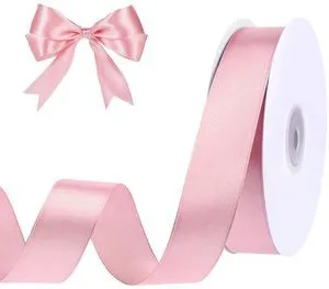 Pink Satin Ribbon 1 Inch x 50 Yards Pink Bow | Single-sided Polyester Satin Smooth for Flower Bouquet Girls Hair Bows Diaper Cake Baby Nursery Bridal Party Ribbons Pink Satin Ribbon 1 Inch x 50 Yards Pink Bow | Single-sided Polyester Satin Smooth for Flower Bouquet Girls Hair Bows Diaper Cake Baby Nursery Bridal Party Ribbons