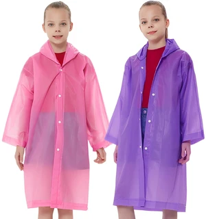 Rain Ponchos Raincoats for Kids, Reusable Boys Girls Rain Jackets Emergency with Hood for Family Disney Travel Outdoor (Pink+Purple) Rain Ponchos Raincoats for Kids, Reusable Boys Girls Rain Jackets Emergency with Hood for Family Disney Travel Outdoor (Pink+Purple)