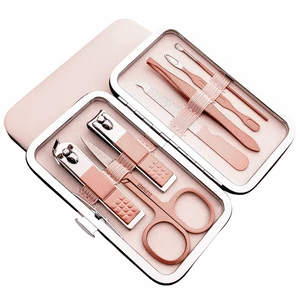 7pcs Manicure Set, Nail Clippers Kit, Stainless Steel Manicure Kit, Nail Clipping Tools Portable Travel Grooming Kit, The Best Gift with Luxurious Case(Rose Gold) 7pcs Manicure Set, Nail Clippers Kit, Stainless Steel Manicure Kit, Nail Clipping Tools Portable Travel Grooming Kit, The Best Gift with Luxurious Case(Rose Gold)