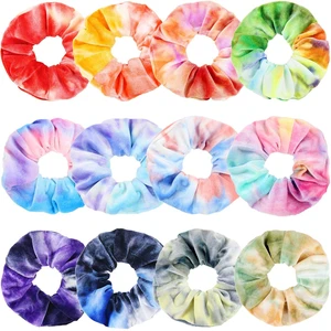 Scrunchies for Girls, 12 Pcs Tie Dye Velvet Scrunchies for Hair, Soft Rainbow Ponytail Holder, Cute Candy Colors Elastic Hair Bands for Teens and Women Scrunchies for Girls, 12 Pcs Tie Dye Velvet Scrunchies for Hair, Soft Rainbow Ponytail Holder, Cute Candy Colors Elastic Hair Bands for Teens and Women