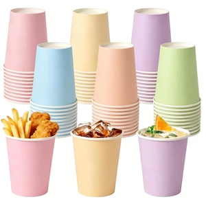 9 oz Paper Disposable Cups Rainbow Color Assortment Bulk for Party Birthday Wedding Picnic BBQ Crafts (60, Pastel Rainbow) 9 oz Paper Disposable Cups Rainbow Color Assortment Bulk for Party Birthday Wedding Picnic BBQ Crafts (60, Pastel Rainbow)