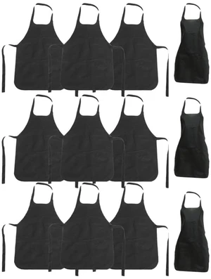 12pcs Disposable Non-woven Anti-oil Aprons for Adults, Thickened Black One-time Use Protective Apron for Bbq Cooking and Restaurant Service 12pcs Disposable Non-woven Anti-oil Aprons for Adults, Thickened Black One-time Use Protective Apron for Bbq Cooking and Restaurant Service