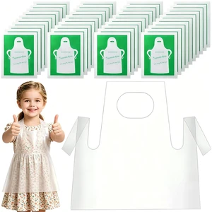 Disposable Aprons for Kids Painting - 40PCS Clear Plastic Smocks Kids Art Disposable Waterproof Oil Proof Toddler Art Aprons for Craft Cooking Eating Teaching DIY 4-12 Age Disposable Aprons for Kids Painting - 40PCS Clear Plastic Smocks Kids Art Disposable Waterproof Oil Proof Toddler Art Aprons for Craft Cooking Eating Teaching DIY 4-12 Age