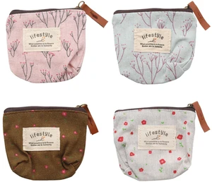 4Pcs Mini Canvas Purse Coin Pouch Makeup Bags with Flower Pattern | Small Cosmetic Bag with Zipper and Flower Pattern Portable Toiletry Organizer, Cute Coin Purse Storage Pouch Bag 4Pcs Mini Canvas Purse Coin Pouch Makeup Bags with Flower Pattern | Small Cosmetic Bag with Zipper and Flower Pattern Portable Toiletry Organizer, Cute Coin Purse Storage Pouch Bag