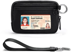 Wristlet Wallet for Women with Clear ID Window, Zip Coin Purse and Keychain | 3 Card Slots, Exterior Zip Pocket, Inner Mesh Pouch, Lipstick Holder, Detachable Wrist Strap, Lightweight Nylon Wristlet Wallet for Women with Clear ID Window, Zip Coin Purse and Keychain | 3 Card Slots, Exterior Zip Pocket, Inner Mesh Pouch, Lipstick Holder, Detachable Wrist Strap, Lightweight Nylon