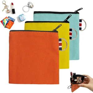 Small Canvas Zipper Pouch - Coin Purse & Makeup Bag Organizer with Durable Zipper, Multi-Functional Travel Bag for Women Girls, Small Pouches for Purse (Light Green, Orange, Light Yellow) Small Canvas Zipper Pouch - Coin Purse & Makeup Bag Organizer with Durable Zipper, Multi-Functional Travel Bag for Women Girls, Small Pouches for Purse (Light Green, Orange, Light Yellow)