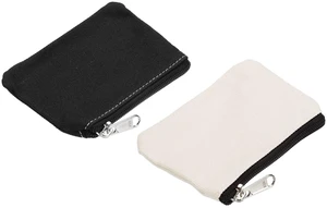 3" x 5" Coin Purse Pouch, 2 Pack Change Purses Small Organizer Bags with Zipper Canvas for Home, Black White 3" x 5" Coin Purse Pouch, 2 Pack Change Purses Small Organizer Bags with Zipper Canvas for Home, Black White