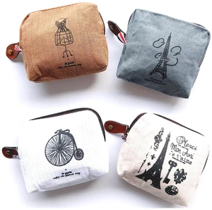 Canvas Coin Bags Women's Small Change Cash Purse Wallets (Set of 4, Paris) Canvas Coin Bags Women's Small Change Cash Purse Wallets (Set of 4, Paris)