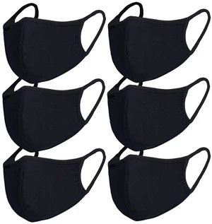 6pcs/Pack Black Mask Windproof Dustproof Masks Breathable Reusable Washed for Outdoor Sport Half Face Earloop Cotton Masks 6pcs/Pack Black Mask Windproof Dustproof Masks Breathable Reusable Washed for Outdoor Sport Half Face Earloop Cotton Masks