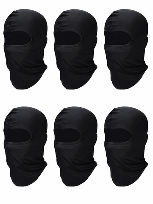 6 Pcs Ski Balaclava Men Full Face Cover Mask,Black,Classic | UV Sun Protection, Ice Silk Feel, Black Balaclava Mask, Windproof, for Outdoor Sports Cycling, for Men Women Summer Winter 6 Pcs Ski Balaclava Men Full Face Cover Mask,Black,Classic | UV Sun Protection, Ice Silk Feel, Black Balaclava Mask, Windproof, for Outdoor Sports Cycling, for Men Women Summer Winter