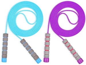 Skipping Ropes for Kids, 2 Pack Adjustable Jumping Rope for Kids, 2.6m Skipping Rope with Skin-Friendly Foam Handles, Soft Jump Rope for Exercise Workout Outdoor Skipping Ropes for Kids, 2 Pack Adjustable Jumping Rope for Kids, 2.6m Skipping Rope with Skin-Friendly Foam Handles, Soft Jump Rope for Exercise Workout Outdoor