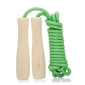 Jump Rope for Kids, Adjustable Toddler Skipping Rope with Wooden Handle, 8.5ft Child Jumping rope for Girls and Boys Workout Outdoor Activity (Green) Jump Rope for Kids, Adjustable Toddler Skipping Rope with Wooden Handle, 8.5ft Child Jumping rope for Girls and Boys Workout Outdoor Activity (Green)
