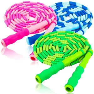 Jump Rope for Kids, 9 Ft Adjustable Jump Ropes for 4 5 6 7 8 10 12, Segmented Soft Beaded Jumping Rope Age 8-12, Tangle Free Skipping Rope for Women Man Fitness Weight Loss - Green, Pink, Blue Jump Rope for Kids, 9 Ft Adjustable Jump Ropes for 4 5 6 7 8 10 12, Segmented Soft Beaded Jumping Rope Age 8-12, Tangle Free Skipping Rope for Women Man Fitness Weight Loss - Green, Pink, Blue
