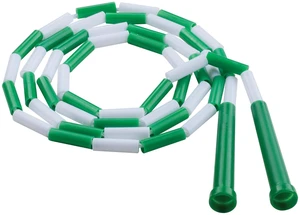 Classic Plastic Segmented Beaded Jump Ropes - Phys. Ed, Gym, Fitness and Recreational Use, 6'L, Green/White Classic Plastic Segmented Beaded Jump Ropes - Phys. Ed, Gym, Fitness and Recreational Use, 6'L, Green/White