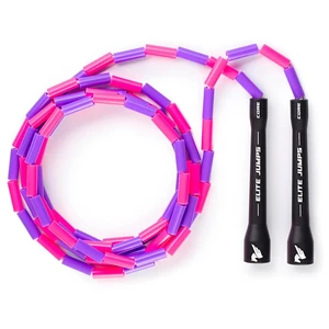 Elite Jumps Beaded Kids Jump Rope, Adjustable, Pink Purple, 7 ft | Shatterproof segmented beads. Tangle-free and lightweight. Fun fitness and outdoor play for kids. Elite Jumps Beaded Kids Jump Rope, Adjustable, Pink Purple, 7 ft | Shatterproof segmented beads. Tangle-free and lightweight. Fun fitness and outdoor play for kids.