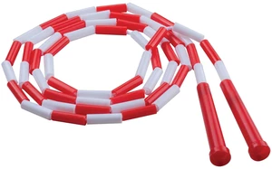 Classic Plastic Segmented Beaded Jump Ropes - Phys. Ed, Gym, Fitness and Recreational Use, 7'L, Red/White Classic Plastic Segmented Beaded Jump Ropes - Phys. Ed, Gym, Fitness and Recreational Use, 7'L, Red/White