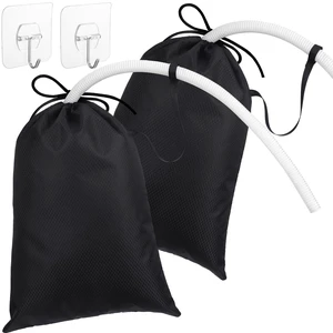 2 Packs Respirator Mask Covers Reusable Storage Bag with Strap Black | Breathable Mesh Keeps Mask Dry, Reusable Drawstring with Loop, Includes 2 Adhesive Hooks, for Travel and Home Storage 2 Packs Respirator Mask Covers Reusable Storage Bag with Strap Black | Breathable Mesh Keeps Mask Dry, Reusable Drawstring with Loop, Includes 2 Adhesive Hooks, for Travel and Home Storage