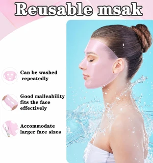 3 Pcs Face Mask Holder, Reusable Silicone Sheet Mask Holder on Face | Silicone Face Mask Cover, Face Mask Base for Skin Care to Prevent Mask Evaporation, Home & Salon Beauty Spa (Clear Pink) 3 Pcs Face Mask Holder, Reusable Silicone Sheet Mask Holder on Face | Silicone Face Mask Cover, Face Mask Base for Skin Care to Prevent Mask Evaporation, Home & Salon Beauty Spa (Clear Pink)