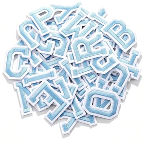 52 Pieces Iron on Letter Patches, Embroidered A-Z Letter Patches | Self Adhesive Chenille Patches for DIY Clothing, Heat Press Name Patch for Clothes, Dress, Hat, Jeans - 2 Inch Light Blue 52 Pieces Iron on Letter Patches, Embroidered A-Z Letter Patches | Self Adhesive Chenille Patches for DIY Clothing, Heat Press Name Patch for Clothes, Dress, Hat, Jeans - 2 Inch Light Blue