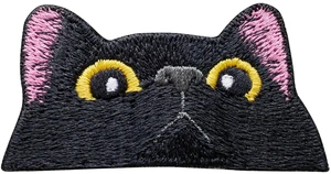 Black Cat Face Iron On Patches for Clothing Embroidered Applique Patch Badge Sew On Cry Emblem DIY Craft (Cute) Black Cat Face Iron On Patches for Clothing Embroidered Applique Patch Badge Sew On Cry Emblem DIY Craft (Cute)