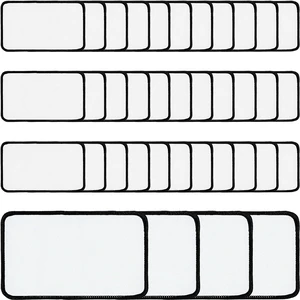 Sublimation Blanks Patches - 40 PCs Rectangle Large Iron-on Patch with Black Border - Strong Adhesive Badges for DIY Hats Backpack T-Shirt Project Sublimation Blanks Patches - 40 PCs Rectangle Large Iron-on Patch with Black Border - Strong Adhesive Badges for DIY Hats Backpack T-Shirt Project