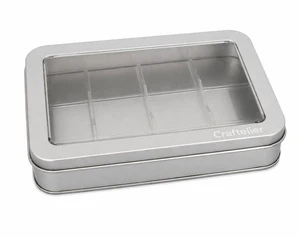 Craftelier - Mini Ink Pads Storage Tin, Portable Craft Organizer with Clear Lid with Rremovable Plastic Securing Base, Holds 12 1" x 1" Ink Pads, Travel-Friendly Compatible with Multiple Brands Craftelier - Mini Ink Pads Storage Tin, Portable Craft Organizer with Clear Lid with Rremovable Plastic Securing Base, Holds 12 1" x 1" Ink Pads, Travel-Friendly Compatible with Multiple Brands