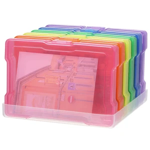 4x6 Photo Storage Cases, 6 Inner Colorful Plastic Craft Container | Acid-Free, Sturdy, Large Capacity, Scrapbooking, Photo Keeper 4x6 Photo Storage Cases, 6 Inner Colorful Plastic Craft Container | Acid-Free, Sturdy, Large Capacity, Scrapbooking, Photo Keeper