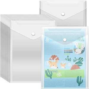 20 Pcs Plastic Envelopes with Snap Closure, Stamp and Die Storage Pockets, Waterproof Clear Envelope Pouch as Sticker Organizer, Receipt Holder, Photo Storage Folders (7x9.4 Inch) 20 Pcs Plastic Envelopes with Snap Closure, Stamp and Die Storage Pockets, Waterproof Clear Envelope Pouch as Sticker Organizer, Receipt Holder, Photo Storage Folders (7x9.4 Inch)