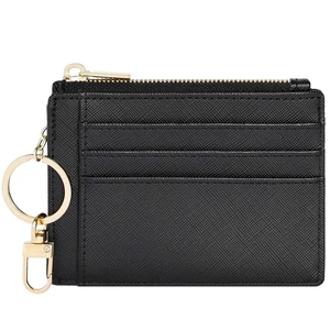 Card Case Slim Front Pocket Wallet for Women Credit Card Holder with Keychain(CH Black) Card Case Slim Front Pocket Wallet for Women Credit Card Holder with Keychain(CH Black)