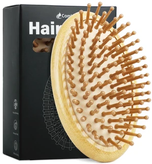 Bamboo Hair Brush Scalp Massager for Hair Growth & Detangling | Natural Bamboo Hairbrush for Women, Men & Kids ,Detangling No-Handle Wooden Brush for All Hair Types Bamboo Hair Brush Scalp Massager for Hair Growth & Detangling | Natural Bamboo Hairbrush for Women, Men & Kids ,Detangling No-Handle Wooden Brush for All Hair Types