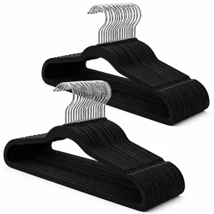 Black Velvet Hangers 30 Pack, Adult Hangers Anti-Slip Slim Space Saving Hangers with 360° Swivel Hook, 17.5 Inch Clothes Hangers for Coats,Sweater,Jackets,Dresses, Shirts, Suits & T-Shirts Black Velvet Hangers 30 Pack, Adult Hangers Anti-Slip Slim Space Saving Hangers with 360° Swivel Hook, 17.5 Inch Clothes Hangers for Coats,Sweater,Jackets,Dresses, Shirts, Suits & T-Shirts