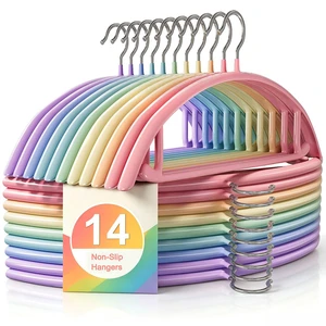 Non-Slip Metal Hangers 14 Pack, Thick Colorful Clothes Hanger | Durable & strong | Closet organizer & storage | Smooth Finish Reduces Shoulder Marks and Snags, Ideal for Coats, Sweater Non-Slip Metal Hangers 14 Pack, Thick Colorful Clothes Hanger | Durable & strong | Closet organizer & storage | Smooth Finish Reduces Shoulder Marks and Snags, Ideal for Coats, Sweater