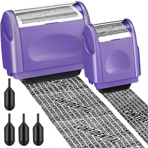 2 Pack Identity Protection Roller Stamp 4 Pack Refill Ink,Purple | Confidential Privacy Stamp, Information Blocker for ID, Account, Data and Address Security, Prevents Identity Theft Risk 2 Pack Identity Protection Roller Stamp 4 Pack Refill Ink,Purple | Confidential Privacy Stamp, Information Blocker for ID, Account, Data and Address Security, Prevents Identity Theft Risk