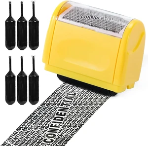 Guard Your ID Identity Theft Protection Roller Stamp - 6 Refill Bottles | Privacy & Security Stamp, Designed for ID Blackout Security, for Home Office to shield Addresses, Account IDs & private data Guard Your ID Identity Theft Protection Roller Stamp - 6 Refill Bottles | Privacy & Security Stamp, Designed for ID Blackout Security, for Home Office to shield Addresses, Account IDs & private data