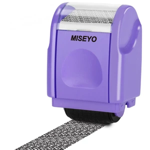 Identity Theft Protection Roller Stamps for Data Barcode ID Privacy,Anti-Theft Security Prevention Confidential Roller Stamp Easy for Guard Personal Information Blockout - Purple Identity Theft Protection Roller Stamps for Data Barcode ID Privacy,Anti-Theft Security Prevention Confidential Roller Stamp Easy for Guard Personal Information Blockout - Purple