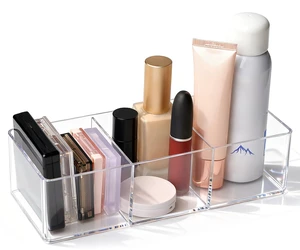 Acrylic Makeup Organizer, Clear 3-Section Makeup Drawer Organizer for Bathroom, Vanity & Countertop, Multi-Purpose Acrylic Drawer Organizer for Cosmetics, Skincare & Accessories Acrylic Makeup Organizer, Clear 3-Section Makeup Drawer Organizer for Bathroom, Vanity & Countertop, Multi-Purpose Acrylic Drawer Organizer for Cosmetics, Skincare & Accessories