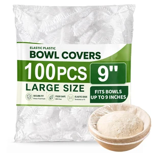100/200Pcs Bowl Covers for Bread Proofing, Bowls Fits up to 12"/ 9", Shower Caps for Sourdough Bread Baking Supplies, Plastic Wrap for Food Proofing Cover 100/200Pcs Bowl Covers for Bread Proofing, Bowls Fits up to 12"/ 9", Shower Caps for Sourdough Bread Baking Supplies, Plastic Wrap for Food Proofing Cover