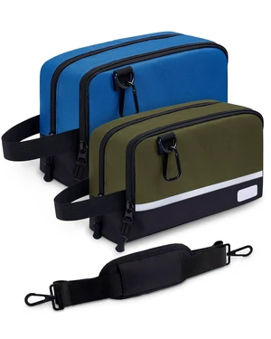 2 Pack Small Tool Bags with Strap 12" & 10" | Zipper Utility Pouches with Adjustable Shoulder Strap, Carabiner, Multi-Pocket Compartments, and Label Area for Organizing 2 Pack Small Tool Bags with Strap 12" & 10" | Zipper Utility Pouches with Adjustable Shoulder Strap, Carabiner, Multi-Pocket Compartments, and Label Area for Organizing
