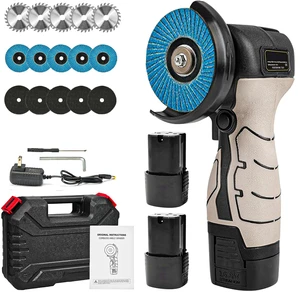 Cordless Brush Angle Grinder Kit, 13000RPM Mini Electric Angle Grinding Tool with 2pcs 16.8V 2000mAh Batteries and 15-Cutting Discs, Power Angle Grinder for Wood Metal Stone Concrete Cordless Brush Angle Grinder Kit, 13000RPM Mini Electric Angle Grinding Tool with 2pcs 16.8V 2000mAh Batteries and 15-Cutting Discs, Power Angle Grinder for Wood Metal Stone Concrete