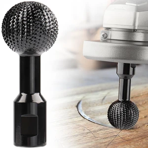 Ball Gouge Angle Grinder Attachment - 360° Sphere Rotary Burr for Rapid Wood Carving, Heavy-Duty Steel Spherical Grinding Head with Abrasive Teeth (Bowl, Log & Sculpture Crafting) Ball Gouge Angle Grinder Attachment - 360° Sphere Rotary Burr for Rapid Wood Carving, Heavy-Duty Steel Spherical Grinding Head with Abrasive Teeth (Bowl, Log & Sculpture Crafting)