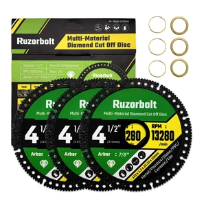 4-1/2 Inch Indestructible Multi-Material Cut Off Disc for Angle Grinder | Diamond Cutting Blade for Metal Ceramic Porcelain Marble Tile Plastic-3 Pack 4-1/2 Inch Indestructible Multi-Material Cut Off Disc for Angle Grinder | Diamond Cutting Blade for Metal Ceramic Porcelain Marble Tile Plastic-3 Pack
