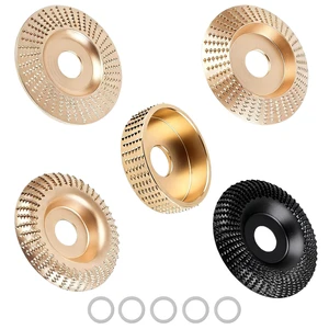 5PCS Angle Grinder Wood Carving Disc Set | Fits for 4-1/2" Angle Grinder Polishing Pad/Sanding/Grinding/Shaping/Tungsten Carbide Cutting Wheel Attachments Tool 5PCS Angle Grinder Wood Carving Disc Set | Fits for 4-1/2" Angle Grinder Polishing Pad/Sanding/Grinding/Shaping/Tungsten Carbide Cutting Wheel Attachments Tool