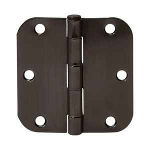 Rounded 5/8 Radius Interior Door Hinges with Screws, 3.5" x 3.5", Oil Rubbed Bronze, 18-Pack Rounded 5/8 Radius Interior Door Hinges with Screws, 3.5" x 3.5", Oil Rubbed Bronze, 18-Pack