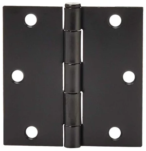 Interior Door Hinges, Square, 3.5 x 3.5 Inch, Matte Black, Pack of 12 Interior Door Hinges, Square, 3.5 x 3.5 Inch, Matte Black, Pack of 12