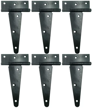 Heavy Duty T Hinge Tee Hinge T Strap Hinge Shed Hinge Gate Hinge Barn Hinge Fence Hinge Door Hinge Wrought Rustproof All Size Black (6 pcs, 6 inch Heavy Duty T Hinge Tee Hinge T Strap Hinge Shed Hinge Gate Hinge Barn Hinge Fence Hinge Door Hinge Wrought Rustproof All Size Black (6 pcs, 6 inch