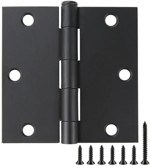 18 Pack Matte Black Door Hinges 3.5 x 3.5 Inch with Square Corners | Interior Heavy-Duty Black Door Hinges with Removable Pin, Standard Hardware for Bedroom, Office, and Garage 18 Pack Matte Black Door Hinges 3.5 x 3.5 Inch with Square Corners | Interior Heavy-Duty Black Door Hinges with Removable Pin, Standard Hardware for Bedroom, Office, and Garage