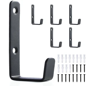 Heavy Duty Hooks, Stainless Steel Hooks for Hanging, Wall Mount Hook, Coat Hook, Wall Hooks Towel Hook Garage Holder Screw Hanger, Utility Hooks, 6 Pack (Black) Heavy Duty Hooks, Stainless Steel Hooks for Hanging, Wall Mount Hook, Coat Hook, Wall Hooks Towel Hook Garage Holder Screw Hanger, Utility Hooks, 6 Pack (Black)