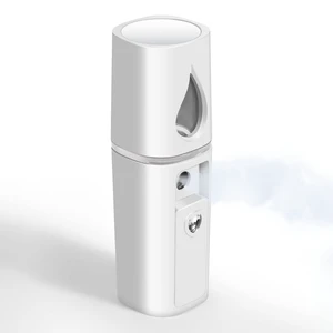 Nano Facial Steamer, Handy Mini Mister with Mirror, USB Rechargeable Mist Sprayer, Visual Water Tank Moisturizing&Hydrating for Face, Makeup, Skin Care, Eyelash Extensions-White Nano Facial Steamer, Handy Mini Mister with Mirror, USB Rechargeable Mist Sprayer, Visual Water Tank Moisturizing&Hydrating for Face, Makeup, Skin Care, Eyelash Extensions-White