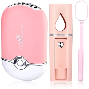 3 Pcs Nano Mister Fan for Lash Extensions Set, Heart Style, Pink | Mini USB Dryer, Handheld Mirror for Eyelash Checks, Portable Facial Steamer with 20 ml Tank, Extension Professional Tools 3 Pcs Nano Mister Fan for Lash Extensions Set, Heart Style, Pink | Mini USB Dryer, Handheld Mirror for Eyelash Checks, Portable Facial Steamer with 20 ml Tank, Extension Professional Tools