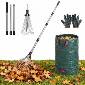 Rake for Leaves 15 Teeth, 7-15" Adjustable Width Metal Rake | 40"-72" 4-Section Detachable Long Handle, Garden Rake for Yard Lawn, Patio, Leaf Debris Cleaning Rake for Leaves 15 Teeth, 7-15" Adjustable Width Metal Rake | 40"-72" 4-Section Detachable Long Handle, Garden Rake for Yard Lawn, Patio, Leaf Debris Cleaning
